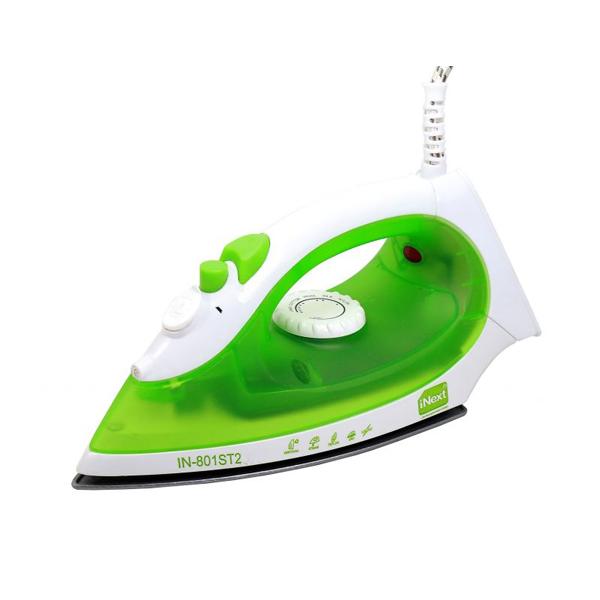 iNext IN-801ST2 1200 W Steam Iron Eco Technology (White & Green)